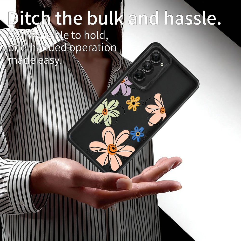 For Xiaomi Redmi 15 5G (EU) (171mm)  /  15 4G (EU) (171mm) TPU Case Hand-Drawn Floral Pattern Phone Back Cover
