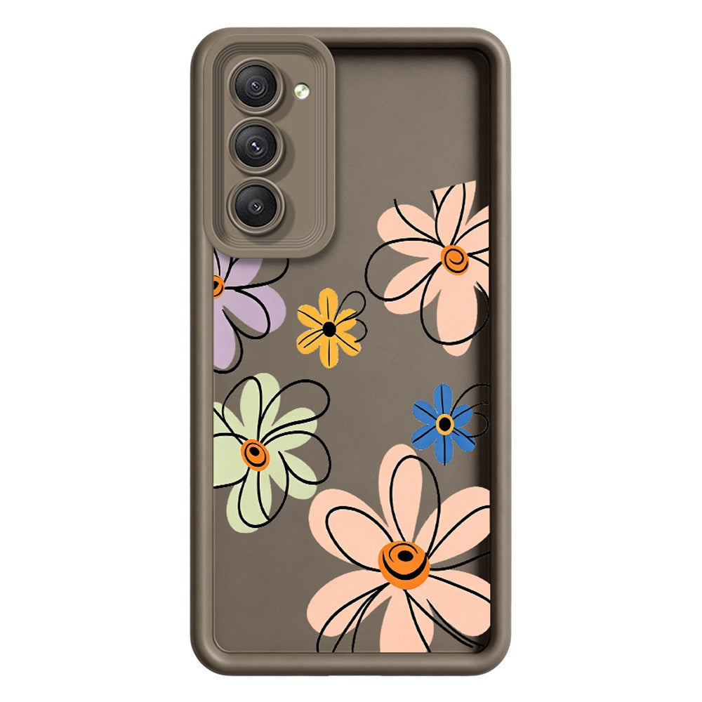 For Xiaomi Redmi 15 5G (EU) (171mm)  /  15 4G (EU) (171mm) TPU Case Hand-Drawn Floral Pattern Phone Back Cover