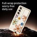 Samsung Galaxy S26+ TPU-skal Handritat blommönster mobilbaksida