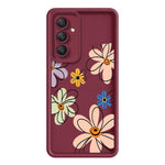 Samsung Galaxy A57 5G TPU-skal Handritat blommönster mobilbaksida