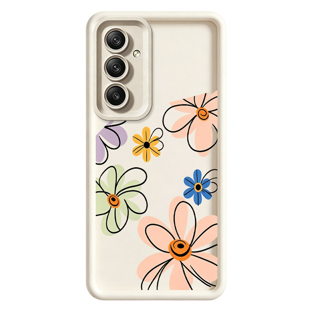 Samsung Galaxy A36 5G TPU-skal Handritat blommönster mobilbaksida