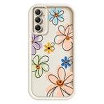 TPU-skal för Samsung Galaxy A18 5G / A18 4G / A17 5G / A17 4G handritat blommönster mobilbaksida