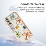 TPU-skal för Samsung Galaxy A18 5G / A18 4G / A17 5G / A17 4G handritat blommönster mobilbaksida