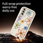TPU-skal för Samsung Galaxy A18 5G / A18 4G / A17 5G / A17 4G handritat blommönster mobilbaksida