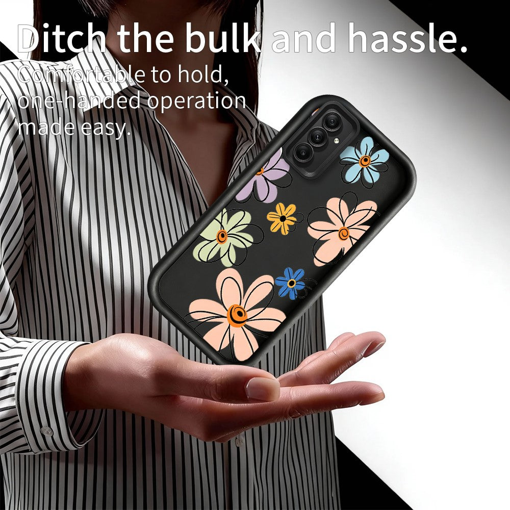 TPU-skal för Samsung Galaxy A18 5G / A18 4G / A17 5G / A17 4G handritat blommönster mobilbaksida