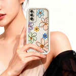 TPU-skal för Samsung Galaxy A18 5G / A18 4G / A17 5G / A17 4G handritat blommönster mobilbaksida