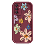 TPU-skal för Samsung Galaxy A18 5G / A18 4G / A17 5G / A17 4G handritat blommönster mobilbaksida