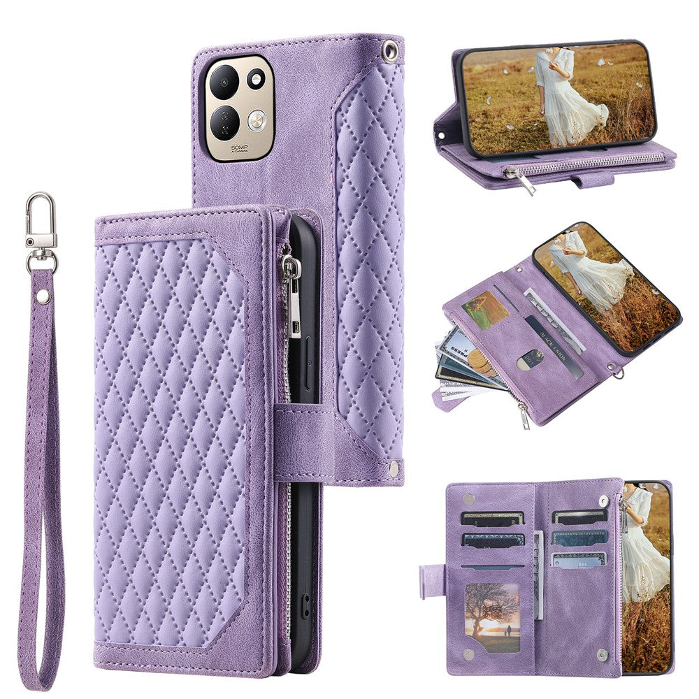 For Xiaomi Redmi 17 5G  /  17 4G Wallet Case PU Leather Phone Cover with Wrist Strap