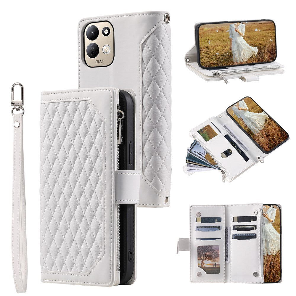 For Xiaomi Redmi 17 5G  /  17 4G Wallet Case PU Leather Phone Cover with Wrist Strap