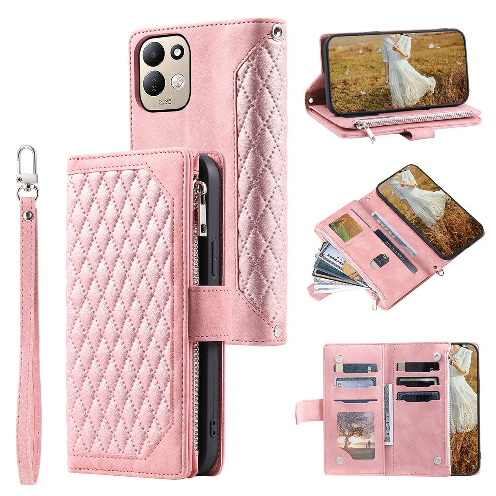 For Xiaomi Redmi 17 5G  /  17 4G Wallet Case PU Leather Phone Cover with Wrist Strap