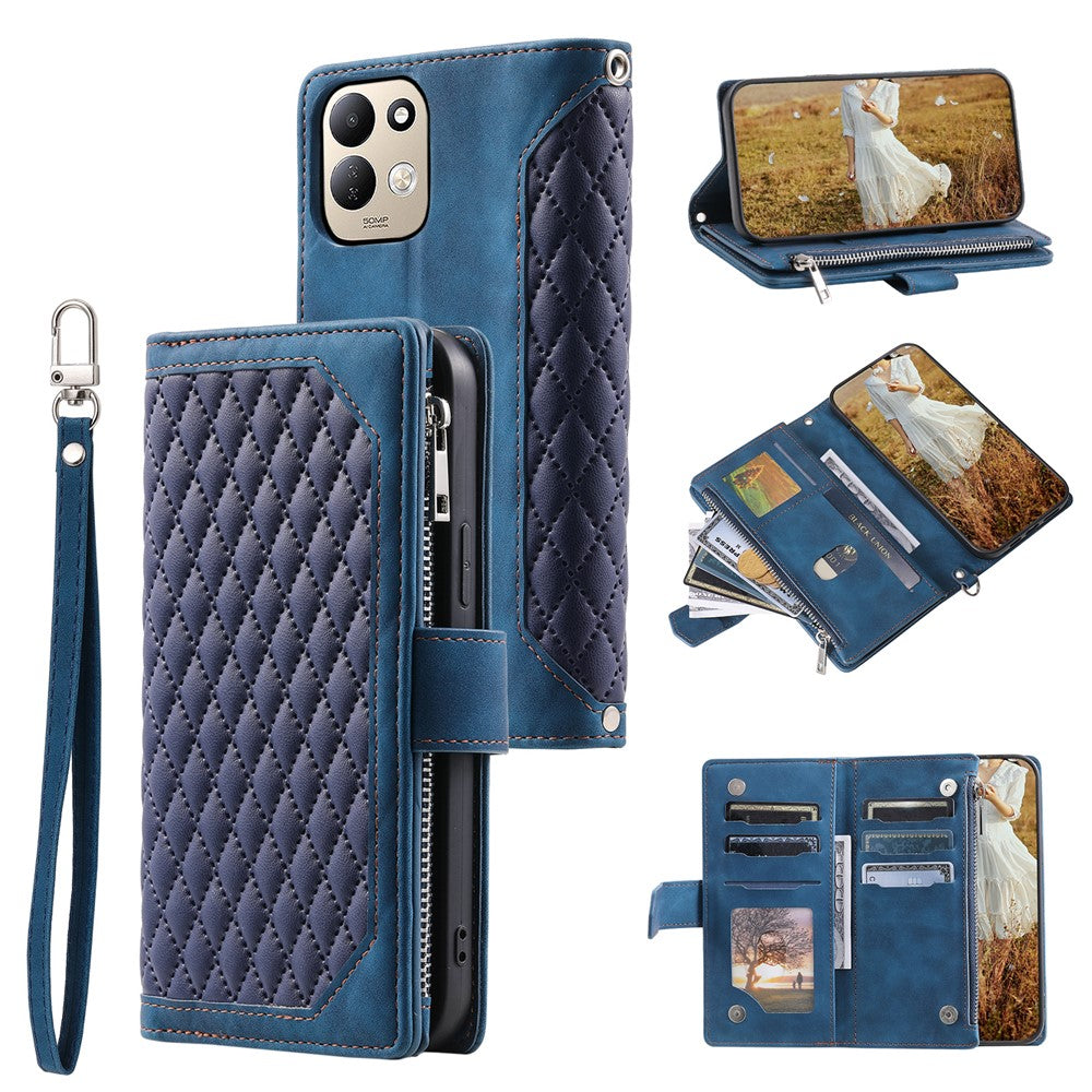 For Xiaomi Redmi 17 5G  /  17 4G Wallet Case PU Leather Phone Cover with Wrist Strap