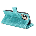 For Xiaomi Redmi 17 5G  /  17 4G Wallet Case Mandala Flower Pattern PU Leather Phone Cover with Wrist Strap