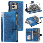 For Xiaomi Redmi 17 5G  /  17 4G Wallet Case Mandala Flower Pattern PU Leather Phone Cover with Wrist Strap