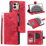 For Xiaomi Redmi 17 5G  /  17 4G Wallet Case Mandala Flower Pattern PU Leather Phone Cover with Wrist Strap