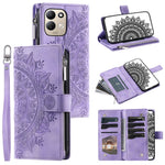 For Xiaomi Redmi 17 5G  /  17 4G Wallet Case Mandala Flower Pattern PU Leather Phone Cover with Wrist Strap