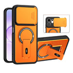 Honor 600 Smart 5G / X7e Plus 5G Cover med Slide Camera Cover Kickstand Stødsikker PC + TPU Matte Finish Telefoncover