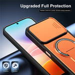 For Xiaomi Redmi 17 4G / 5G Case with Slide Camera Cover Kickstand Shockproof PC + TPU Matte Finish Phone Shell