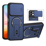 For Xiaomi Redmi 17 4G / 5G Case with Slide Camera Cover Kickstand Shockproof PC + TPU Matte Finish Phone Shell