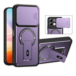 For Xiaomi Redmi 17 4G / 5G Case with Slide Camera Cover Kickstand Shockproof PC + TPU Matte Finish Phone Shell