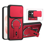 For Xiaomi Redmi Note 17 Pro 5G Case with Slide Camera Cover Kickstand Shockproof PC + TPU Matte Finish Phone Shell