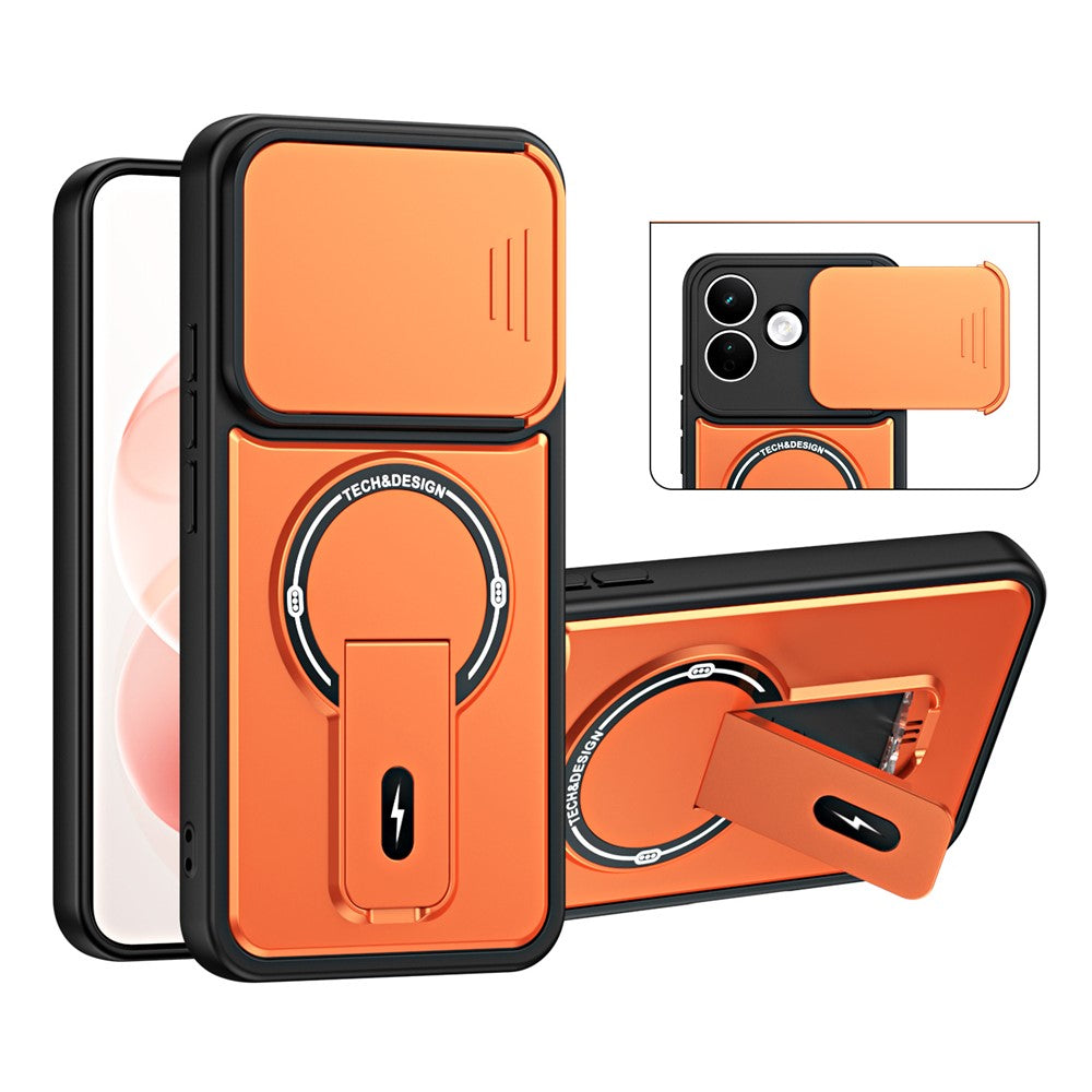 For Xiaomi Redmi Note 17 Pro 5G Case with Slide Camera Cover Kickstand Shockproof PC + TPU Matte Finish Phone Shell