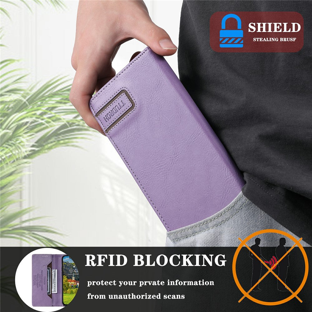 TTUDRCH Style 007 For Xiaomi Redmi 17 5G  /  17 4G Leather Case RFID Blocking Wallet Stand Phone Cover