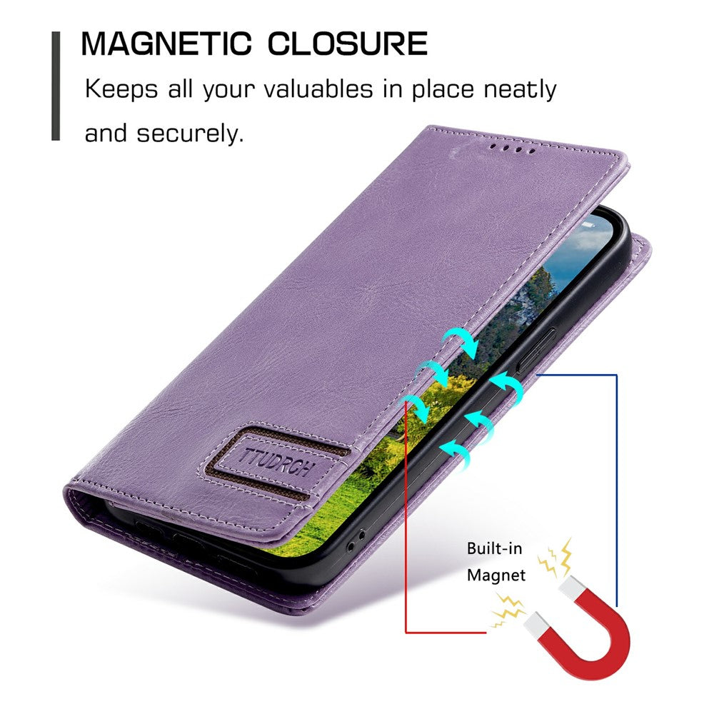 TTUDRCH Style 007 For Xiaomi Redmi 17 5G  /  17 4G Leather Case RFID Blocking Wallet Stand Phone Cover