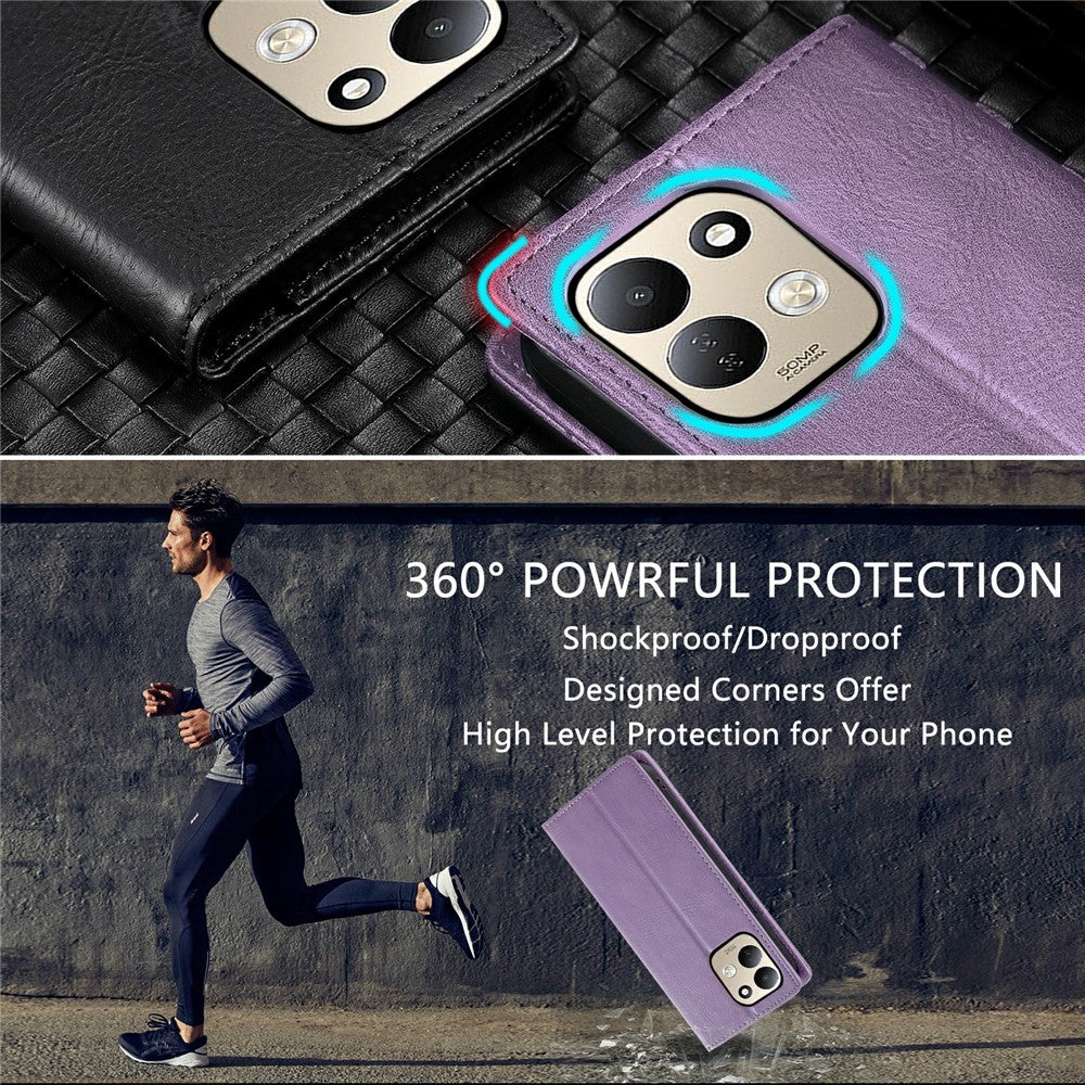 TTUDRCH Style 007 For Xiaomi Redmi 17 5G  /  17 4G Leather Case RFID Blocking Wallet Stand Phone Cover