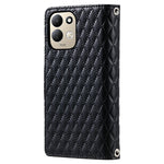 For Xiaomi Redmi 17 5G  /  17 4G Case Zipper Pocket Glitter Leather Phone Cover with Wrist Strap