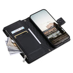 For Xiaomi Redmi 17 5G  /  17 4G Case Zipper Pocket Glitter Leather Phone Cover with Wrist Strap