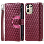 For Xiaomi Redmi 17 5G  /  17 4G Case Zipper Pocket Glitter Leather Phone Cover with Wrist Strap