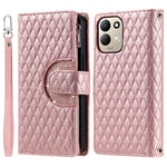 For Xiaomi Redmi 17 5G  /  17 4G Case Zipper Pocket Glitter Leather Phone Cover with Wrist Strap