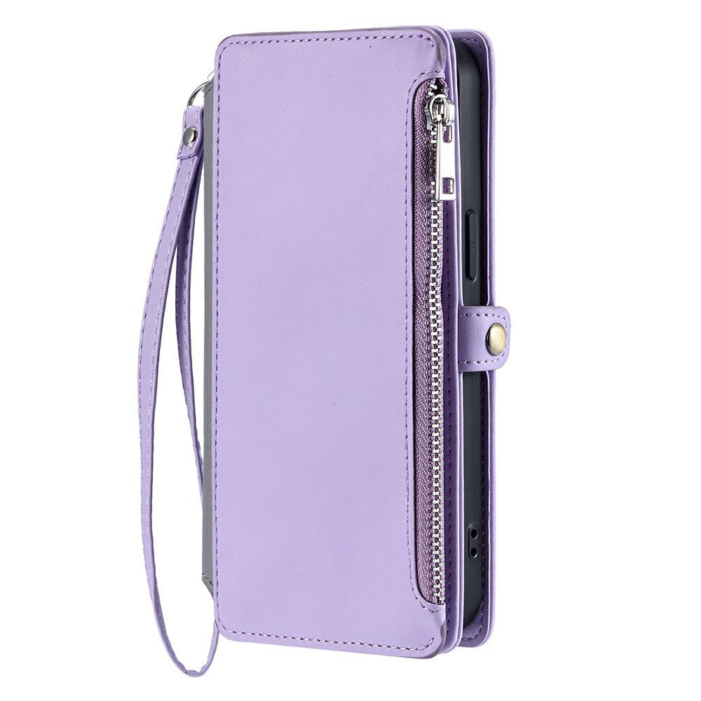 For Xiaomi Redmi 17 5G  /  17 4G Case TPU + PU Leather Wallet Phone Cover with Wrist Strap