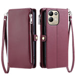 For Xiaomi Redmi 17 5G  /  17 4G Case TPU + PU Leather Wallet Phone Cover with Wrist Strap