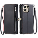 For Xiaomi Redmi 17 5G  /  17 4G Case TPU + PU Leather Wallet Phone Cover with Wrist Strap