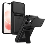 For Xiaomi Redmi Note 17 Pro 5G Case Lens Protection Kickstand PC + TPU Phone Cover with Card Holder
