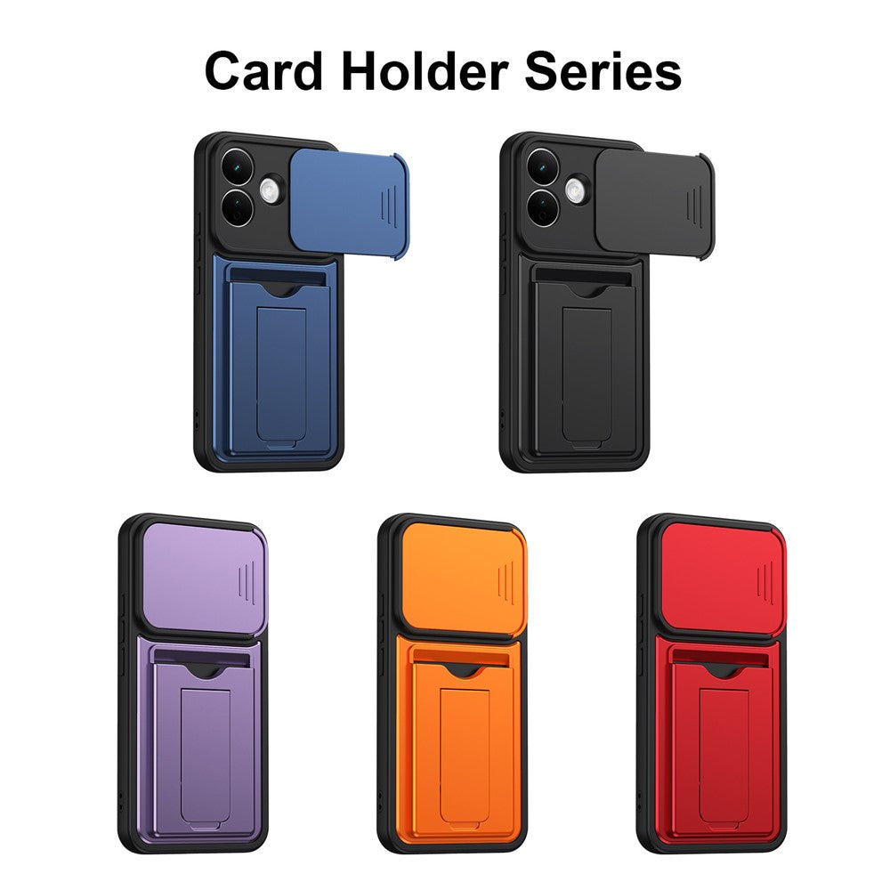 For Xiaomi Redmi Note 17 Pro 5G Case Lens Protection Kickstand PC + TPU Phone Cover with Card Holder
