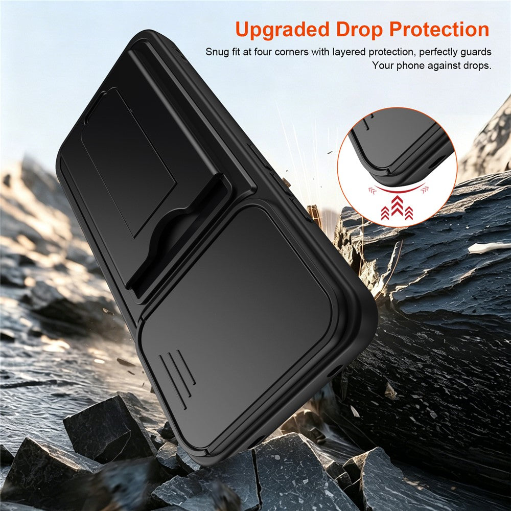 For Xiaomi Redmi Note 17 Pro 5G Case Lens Protection Kickstand PC + TPU Phone Cover with Card Holder