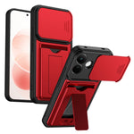 For Xiaomi Redmi Note 17 Pro 5G Case Lens Protection Kickstand PC + TPU Phone Cover with Card Holder