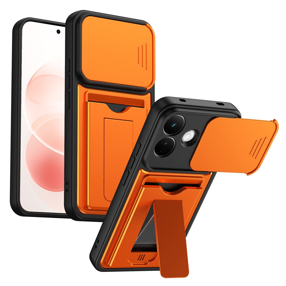For Xiaomi Redmi Note 17 Pro 5G Case Lens Protection Kickstand PC + TPU Phone Cover with Card Holder