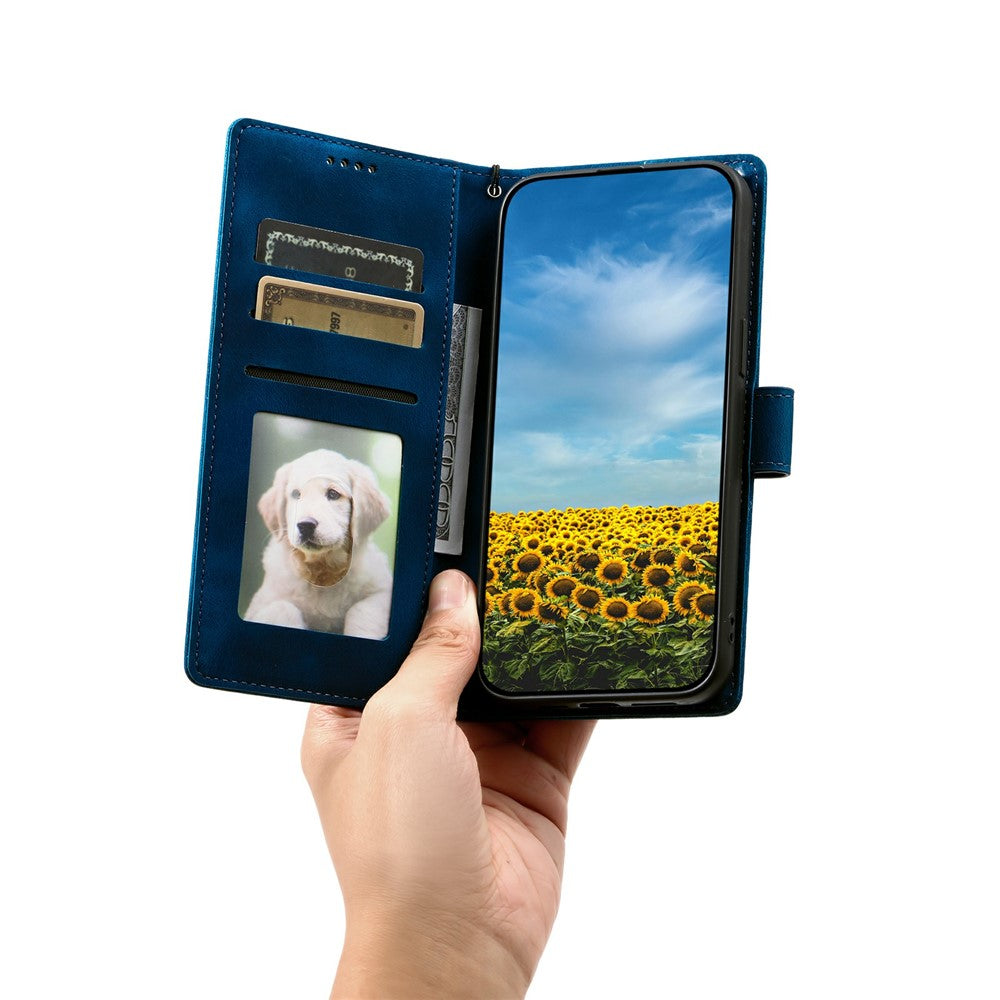 For Xiaomi Redmi 17 5G  /  17 4G Case Imprinted Totem Skin Feel Wallet Leather Phone Cover with Hand Strap