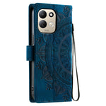 For Xiaomi Redmi 17 5G  /  17 4G Case Imprinted Totem Skin Feel Wallet Leather Phone Cover with Hand Strap