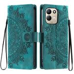 For Xiaomi Redmi 17 5G  /  17 4G Case Imprinted Totem Skin Feel Wallet Leather Phone Cover with Hand Strap