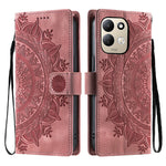 For Xiaomi Redmi 17 5G  /  17 4G Case Imprinted Totem Skin Feel Wallet Leather Phone Cover with Hand Strap