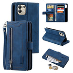 For Xiaomi Redmi 17 5G  /  17 4G Case 9 Card Slots Zipper Wallet PU Leather Phone Cover with Wrist Strap