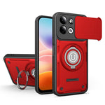 For Xiaomi Redmi 17 4G / 5G Case with Slide Camera Cover Ring Kickstand PC + TPU Phone Shell