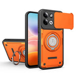 For Xiaomi Redmi 17 4G / 5G Case with Slide Camera Cover Ring Kickstand PC + TPU Phone Shell