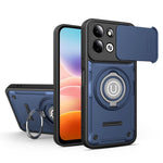 For Xiaomi Redmi 17 4G / 5G Case with Slide Camera Cover Ring Kickstand PC + TPU Phone Shell