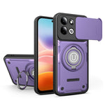 For Xiaomi Redmi 17 4G / 5G Case with Slide Camera Cover Ring Kickstand PC + TPU Phone Shell