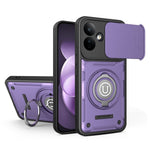 For Xiaomi Redmi Note 17 Pro 5G Case with Slide Camera Cover Ring Kickstand PC + TPU Phone Shell